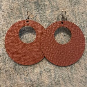 Tuscan Rose Nova style Nickel and Suede earrings